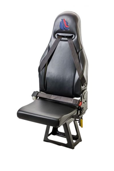 EVS 2160 Vac-formed, Seamless Attendant Flip Up Seat with Backpack Belting